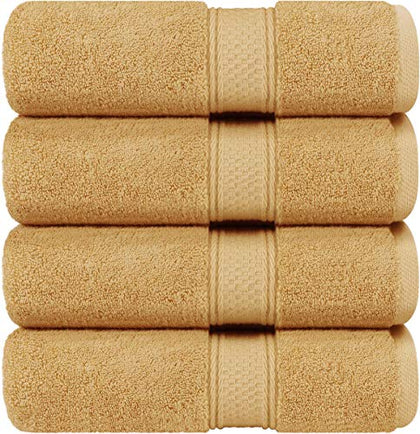 Utopia Towels - Bath Towels Set - Premium 100% Ring Spun Cotton - Quick Dry, Highly Absorbent, Soft Feel Towels, Perfect for Daily Use (Pack of 4) (27 x 54, Beige)