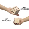 Large Wooden Yard Dice, Outdoor Games Giant Yard Lawn Games Set of 6 with Scorecards and Bucket for Beach, Camping, Lawn and Backyard