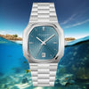 SPECHT&SOHNE Watches for Men 38MM Rare Elegant Automatic Mechanical Watch Stainless Steel Sapphire Crystal Waterproof (Ice-Blue)