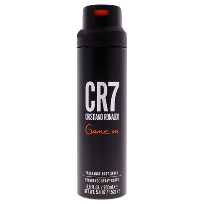 Cristiano Ronaldo CR7 Game On - Aromatic Fragrance For Men - Woody And Alluring Scent - Tropical And Dense Essence - A Dark And Sophisticated Aesthetic - Bold And Long Wearing - 6.8 Oz Body Spray