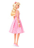 Barbie The Movie Doll, Margot Robbie as Barbie, Collectible Doll Wearing Pink and White Gingham Dress with Daisy Chain Necklace for 6 years and up