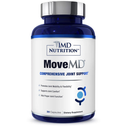 1MD Nutrition MoveMD - Health Supplement for Joint Discomfort & Support - Our Collagen Pills are Skillfully Formulated for Women & Men w/Hyaluronic Acid & Astaxanthin