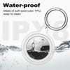 Foweroty IPX8 Waterproof Apple Airtag Holder, Airtags with Keychain, Air Tag Case GPS Item Finders Accessories, Anti-Scratch Full Body Protective Air Tags Holder,Clear