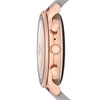 Fossil Unisex Gen 6 42mm Stainless Steel and Leather Touchscreen Smart Watch, Color: Rose Gold, Taupe (Model: FTW6079V)