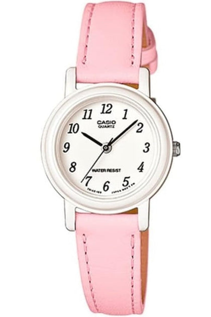 Casio Women's Light Pink Genuine Leather Analog Watch LQ139L-4B1