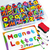 Coogam Magnetic Letters 234 Pcs, Uppercase Lowercase Foam Alphabet ABC Fridge Magnets, Educational Toy Set for Classroom Kids Learning Spelling with Magnetic Board and Storage Box