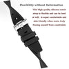 Niziruoup Silicone Watch Bands Curved end 20mm, Strap for Omega X Swatch Moonswatch Speedmaster/Rolex/SEIKO Watch Replacement Band Silicone Watch Band Rubber Strap for Men Women,Black/Black Clasp