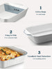 DOWAN Casserole Dish, 9x13 Ceramic Baking Dish, Large Lasagna Pan Deep, Casserole Dishes for Oven, 135 oz Deep Baking Pan with Handles, Oven Safe and Durable Bakeware for Lasagna, Roasts, Home Decor Gifts, White