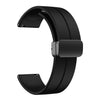 LYSMVIVI Magnetic Watch Band 16mm 18mm 19mm 20mm 22mm - Quick Release - Skin-Friendly Soft Silicone Sport Watch Band for Men Women, Magnetic Folding Clasp Silicone Strap