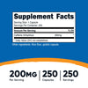 Nutricost Caffeine Pills, 200mg Per Serving (250 Caps)