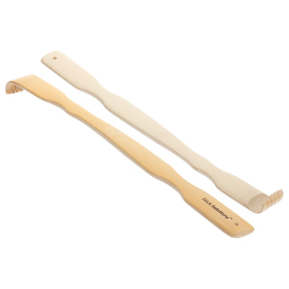 Slick- Bamboo Back Scratcher, 16.5, 2 pcs, Back Scratcher for Men and Women, Wooden Back Scratcher Long Handle, Back Scratcher Bamboo, Wood Back Scratcher