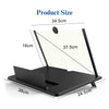 18Inch Screen Magnifier for Cell Phone -3D HD Magnifying Projector Screen Enlarger for Movies, Videos and Gaming - Foldable Phone Stand with Screen Amplifier-Compatible with All Smartphones (Black)
