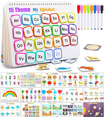 Huijing Toddler Activities Preschool Learning Busy Book - 29 Themes Binder Montessori Toys for Toddlers, Workbook Activity Autism Materials and Tracing Coloring