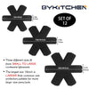 BYKITCHEN Pan Protector with Stars, Set of 12 and 3 Different Sizes, Black Pan Separators, Felt Pot Protectors for Stacking and Separating Your Cookware
