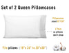 Sunflower Queen Pillowcases Set of 2, 100% Cotton Queen Pillow Cases 2, 20×30 inches Bright White, Soft and Breathable