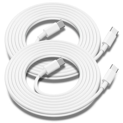 USB C to USB C Charging Cable 2Pack 10ft,Long Type C to C Fast Charger Cord for Apple,for iPhone 15/15 Pro/15 Plus/15 Pro Max, for MacBook Pro/2019/18/17/16, for IPad Air 4/5/Mini 6/Pro 12.9/11 60W
