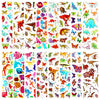 Animal Puffy Stickers for Kids 52 Sheets 3D Stickers Pack for Children Over 1100 Stickers for Boys Girls and Toddler, Included Animals Butterfly Dinosaur Ocean Life
