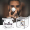 3 Pack Championship Ring Display Case Clear Acrylic Display Case Mini Baseball Softball Ring Display Case Single Ring Display Stand Holder 1 Slot Ring Hole Storage Box Gift for Sports Fans, 2.16 Inch