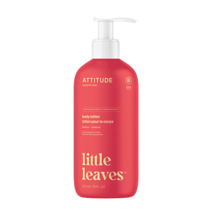 ATTITUDE Body Lotion for Kids, EWG Verified, Plant- and Mineral-Based Ingredients, Vegan and Cruelty-free Personal Care Products, Mango, 16 Fl Oz