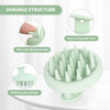 Sndyi Silicone Scalp Massager Shampoo Brush, Hair Scrubber with Soft Silicone Bristles, Scalp Scrubber/Exfoliator for Dandruff Removal, Wet Dry Scalp Brush for Hair Growth & Scalp Care, Fir Green