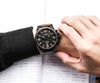 MASTOP Mens Watches Waterproof Top Brand Luxury Fashion Male Clock Leather Sport Military Wristwatch (Brown Black)