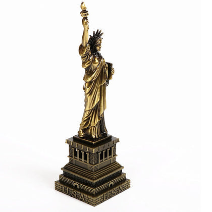 Science in Sport Statue of Liberty Handmade Artware Model Decoration 6 inch-Antique Brass