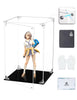 COOLTAKU Clear Acrylic Display Case, Front-Opening Door with Magnetic Buckle, Assemble Display Box with Black Base, Dustproof Protection Showcase for Figure Collection (8x8x12 inch, 20x20x30 cm)
