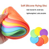 SUHEEUS Kids Flying Disc Toy Outdoor Playing Lawn Game Disk Flyer for Kindergarten Teaching Soft Silicone Colorful 6 Pack Bulk Set