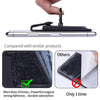 YUNCE Ring Stand Stick on Wallet Cell Phone Slim Leather Wallet Stick on Wallet Credit Card RFID Blocking Sleeve Black