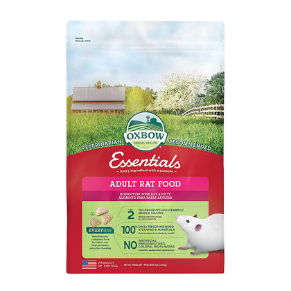 Oxbow Essentials - Adult Rat Food 6 Pound (2 x 3 Pound Bags)