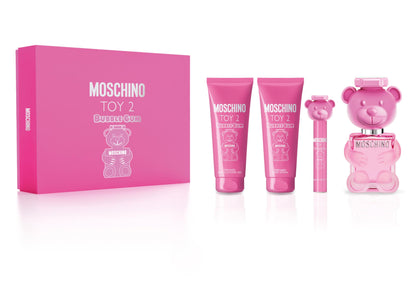 Moschino Toy 2 Bubble Gum for Women - 4 Pc Gift Set 3.4oz EDT Spray, 0.33oz EDT Spray, 3.4oz Body Lotion, 3.4oz Bath and Shower Gel