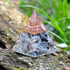 Ever Vibes New Inspirational Orgonite Pyramid for Positivity | Rainbow Moonstone Orgone Pyramid for Strength - Meditation - Yoga - Reiki - Healing Crystal Gemstone Pyramid