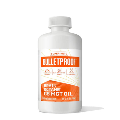 Bulletproof Brain Octane C8 MCT Oil Travel Size, 3 Ounces, Keto Supplement for Sustained Energy and Fewer Cravings