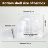 2 sets baseball hat display case, plastic hat protector holder for signed baseball caps, wall mount clear display case hat boxes for collectibles box travel case organizer memorabilia storage-Meisitai