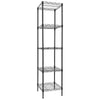 GIOTORENT 5 Tier Standing Shelving Metal Units, Adjustable Height Wire Shelf Display Rack for Laundry Bathroom Kitchen 11.8 W x 11.8 D x 50 H (5-Tier, Black)