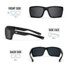 TOREGE Sports Polarized Sunglasses for Men Women Flexible Frame Cycling Running Driving Fishing Trekking Glasses TR24 (Matte Black & Black & Black Lens)
