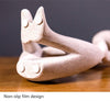 NEWQZ Thinker Figurine Resin Sculpture Statue Collectible Craft Art Handcrafted for Desktop Decor(Stripe)