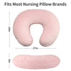 Vextronic Minky Nursing Pillow Cover 2 Pack Nursing Pillow Slipcovers for Breastfeeding Moms, Ultra-Soft Fit Standard Infant Nursing Pillows & Positioners for Baby Boy Girl