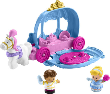Fisher-Price Little People Toddler Playset Disney Princess Cinderellas Dancing Carriage Vehicle with 2 Figures for Ages 18+ Months