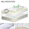EASELAND Queen Size Mattress Pad Pillow Cover Quilted Fitted Mattress Protector Cotton Top 8-21