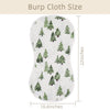LifeTree Muslin Baby Burp Cloths - Ultra Soft 2 Pack Viscose from Bamboo Cotton Large 22'' by 10'' Absorbent Milk Spit Up Rags - Burping Cloths for Newborn, Girls Boys, Woodland Animals & Pine Tree