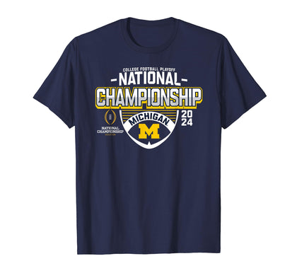 Michigan Wolverines 2024 CFP National Championship Football T-Shirt