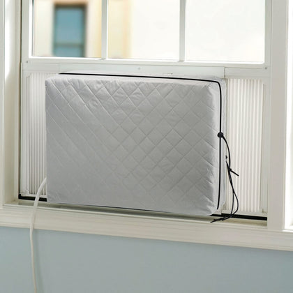Indoor Air Conditioner Cover, AC Unit Window Cover for Inside Double Insulation with Elastic Drawstring 21L x 15H x 3.5D inches