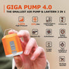 GIGA PUMP 4.0 Portable Air Pump 4.2kPa Air Pump for Inflatables Rechargeable Pump with Camping Light Ultra Air Mattress Pump for Pool Floats, Swimming Rings,Camping Pad, Sleeping Pads