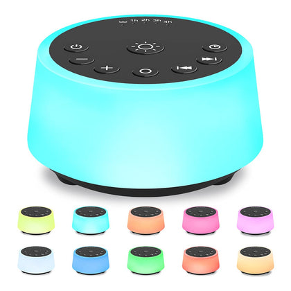Color Noise Sound Machines with 10 Colors Night Light 25 Soothing Sounds and Sleep White Noise Machine 32 Volume Levels 5 Timers Adjustable Brightness Memory Function for Adults Kids Baby