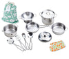 Play Pots and Pans Toys for Kids - Kitchen Playset Pretend Cookware Mini Stainless Steel Cooking Utensils Development Toys for Toddlers & Children Ages 3 Years and up
