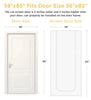 Sunolga 38x85 Inch Pet Screen Door Fits Door Size 36''x 82'', Reinforced Textilene Cat Screen Door with Bilateral Zipper and Hook&Loop for Living Room, Kitchen and Bedroom