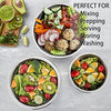 P&P CHEF Stainless Steel Mixing Bowls with Black Lids Set of 5, Nesting Salad Mix Bowl for Mixing/Prepping/Beating, Refrigerator & Dishwasher Safe, Size 4.6, 3, 1.5, 1, 0.7 QT