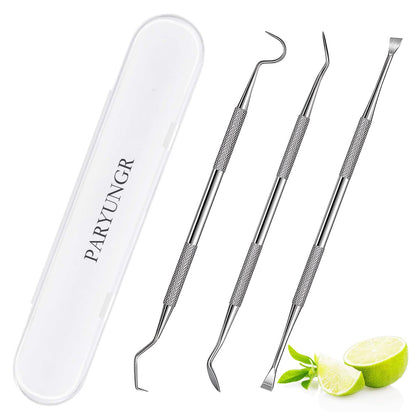 PARYUNGR Dental Tools, Professional Teeth Cleaning Oral Care Hygiene Kit, Stainless Steel Dental Pick Tooth Scraper Tartar Plaque Remover for Dentist, Personal, Pet Use with Storage Box