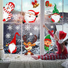 AREOK Christmas Window Clings for Glass Windows, 500+ Christmas Window Stickers Decals, Christmas Window Decorations, Double-Sided Xmas Holiday Winter Snowflake Window Clings Santa Reindeer Snowman